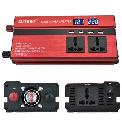 Invertor AUTO 600W cu Display 4 USB si 3 iesiri AC