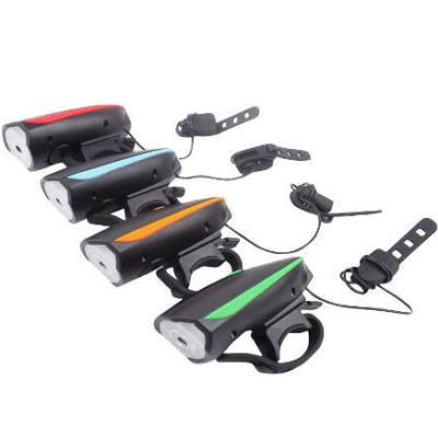 Kit 7588 lanterna pentru bicicletă cu Claxon reincarcabil prin USB