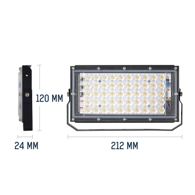 Lampa Proiector Led Dreptunghiular de Lucru 220V 50W 50 SMD