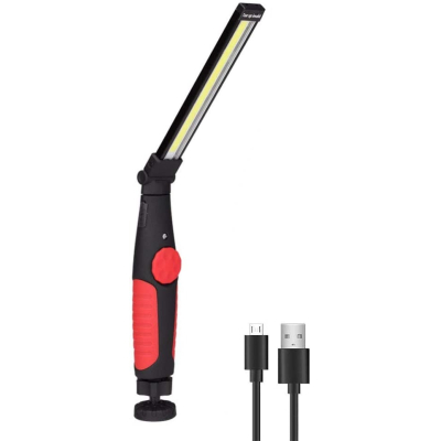 Lanterna mecanicului cu rotire 360 grade baza magnetica intensitate reglabila si incarcare usb RT55