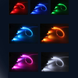 Lumini Ambientale Auto Bluetooth cu LED 6M Fibra Optica 5 Capete Controlabile cu Aplicatie Lotus Lantern