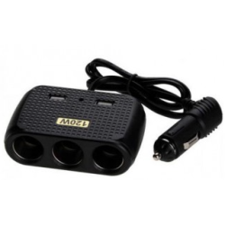 Priza auto12V/24V In-Car 1512 cu 5 intrari 120W negru