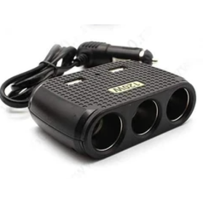 Priza auto12V/24V In-Car 1512 cu 5 intrari 120W negru