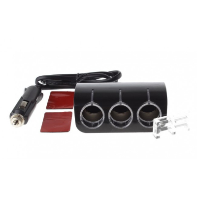 Priza auto cu 5 intrari NEON buton On/OFF 120W OLESON 1506