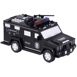 Pusculita Masina Politie Blindata cu PIN si Lumini electronica  Pusculita Masina Politie Blindata cu PIN si Lumini electronica