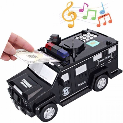 Pusculita Masina Politie Blindata cu PIN si Lumini electronica