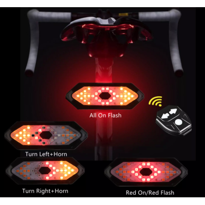 Semnalizare Bicicleta FY-1820 cu Telecomanda Wireless