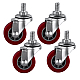 4 X Roti Rosii MEDII 65mm Pivotante cu Surub ROTILE 4 X Roti Rosii MEDII 65mm Pivotante cu Surub ROTILE