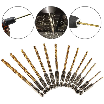 Set 13 Burghie cu cap BIT Prindere Hexagonala Otel 1.5-6.5 mm SC