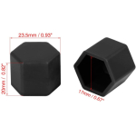 Set 20 capace prezoane 17" NEGRE din Silicon pentru jante
