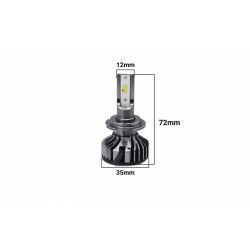 Set 2 becuri LED auto F2 H1/H8 putere 100W temperatura 6000K lumina alba rece