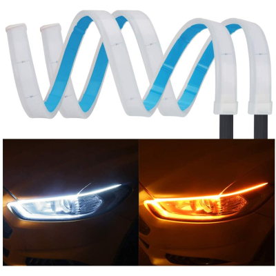 Set 2 Benzi Matrix 45CM LED flexibile pentru faruri-alb si galben