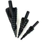 Set 3 Burghie In Trepte Spiralate HSS 4-32 Freze NEGRE