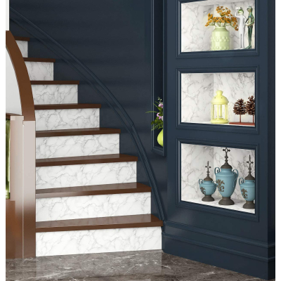 Set 3 X Autocolant Marmura ALBA 60 x 300 Autoadeziv Rezistent pentru Mobila