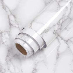 Set 3 X Autocolant Marmura ALBA 60 x 300 Autoadeziv Rezistent pentru Mobila BS