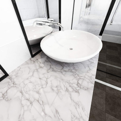 Set 3 X Autocolant Marmura ALBA 60 x 300 Autoadeziv Rezistent pentru Mobila BS