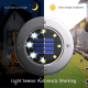 Set 4 Lampi Solare METALICE Argintii Disk Lights pentru gradina AX