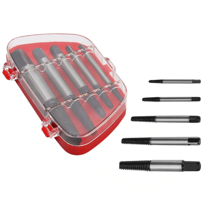 Set 5 EXTRACTOARE suruburi bormasina cutie Rosie