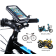 Suport husa telefon pentru bicicleta LX-01 rezistent apa si socuri touchscreen 360* rotativ negru XL
