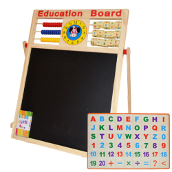 Tabla magnetica de scris cu doua fete si socotitoare Education Board Mare 46cm x 41cm Tabla magnetica de scris cu doua fete si socotitoare Education Board Mare 46cm x 41cm