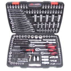 Trusa 216 piese chei tubulare chei fixe cu clichet si adaptor AN