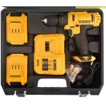 Trusa 30 Piese  Bormasina cu 2 Acumulatori si Incarcator GALBENA 24V