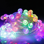 UB Ghirlanda 20m 120 LED RGB Instalatie cu Globulete Cristal Fir Alb