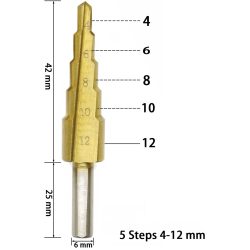 UB Set 3 FREZE Burghie in trepte pentru metal 4-32 mm SC