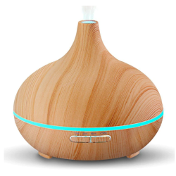 Umidificator din lemn natur cu lumini LED YL-07