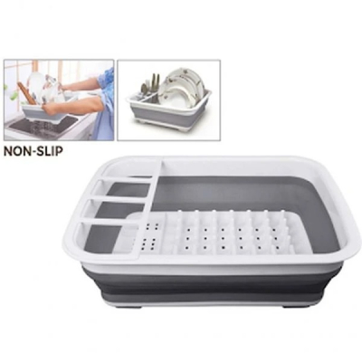 Uscator pliabil GRI pentru vase cu suport pentru tacamuri