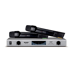 RESIGILAT Set 2 Microfoane DM-2186 Black Wireless cu receiver