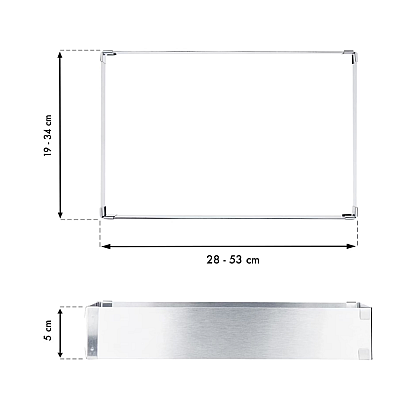 Forma dreptunghiulara pentru tort reglabila de 28 - 53 cm H-8CM