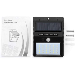 Set 2 Lampi BRIGHT 30 LED Solare cu senzor de miscare si lumina 1 mod ILUMINARE