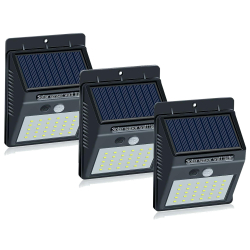 Set 3 Lampi BRIGHT 30 LED Solare cu senzor de miscare si lumina 1 mod ILUMINARE