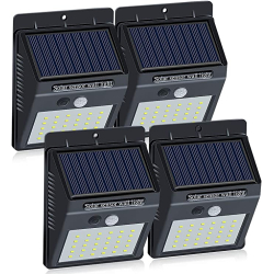 Set 4 Lampi BRIGHT 30 LED Solare cu senzor de miscare si lumina 1 mod ILUMINARE