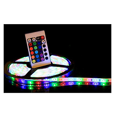 Kit banda RGB 5M 60W 1 Culoare / LED 15 Variatii ROSU VERDE ALBASTRU 