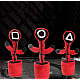 Jucarie interactiva tip cactus model Squid Game cu LED-uri Dansator Vorbitor Imita ROSU