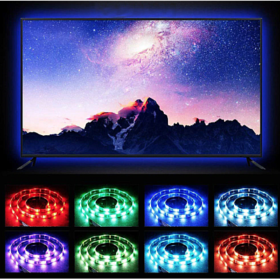 Kit Banda RGB LED TV modulara 4 prinderi cu Bluetooth 021AB