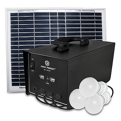 Kit Solar EP-1212C cu 3 becuri si panou solar 15W