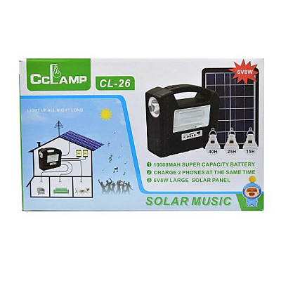 Kit panou solar CCLAMP CL-26 CU Radio si player mp3