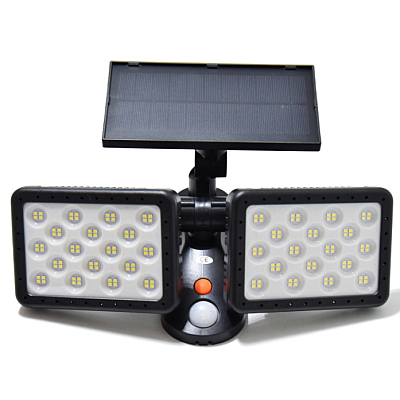 Lampa LED dubla W770A de perete cu panou solar 144 LED