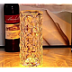 Lampa de masa decorativa cu LED tip "Crystal" ALB CALD