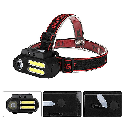 Lanterna Frontala NF-611G Cu Acumulator  Led 2COB + 1Led  XPE