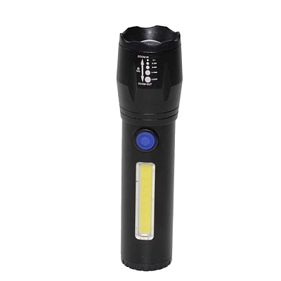 Lanterna TD-C81 cu LED CREE 3 W, LED lateral COB 3 W, acumulator integrat, zoom telescopic