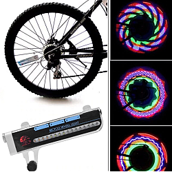 Lumini spite bicicleta, 32 LED multicolor cu 30 moduri iluminare