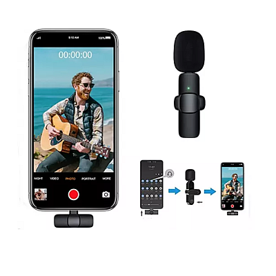Microfon wireless K8 tip lavaliera conector USB tip C/iPhone