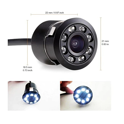 Camera Auto Mini Marsarier 8 LED COB