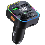 Modulator FM Auto cu Funcție Bluetooth Wireless RGB 7 Culori  Modulator FM Auto cu Funcție Bluetooth Wireless RGB 7 Culori