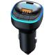 Modulator FM C33 Radio functie Bluetooth Led Multicolor USB A USB C Negru Modulator FM C33 Radio functie Bluetooth Led Multicolor USB A USB C Negru