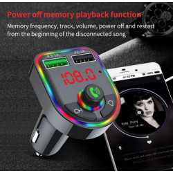 Modulator Mp3 Fm Auto F6 cu Bluetooth, Redare USB  Modulator Mp3 Fm Auto F6 cu Bluetooth, Redare USB